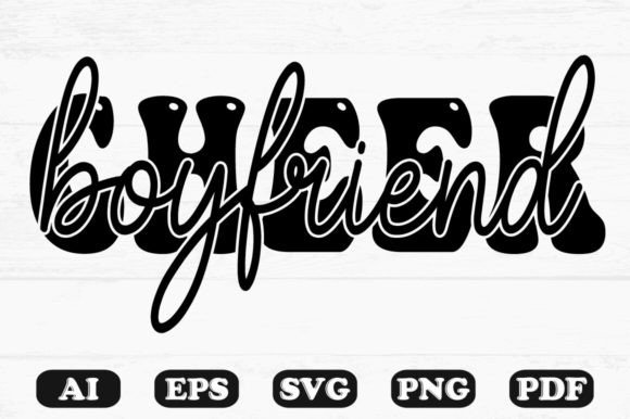 Boyfriend Cheer Kids SVG T-shirt Design