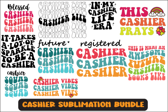 Cashier SVG Sublimation Design Bundle: Graphics for Crafts
