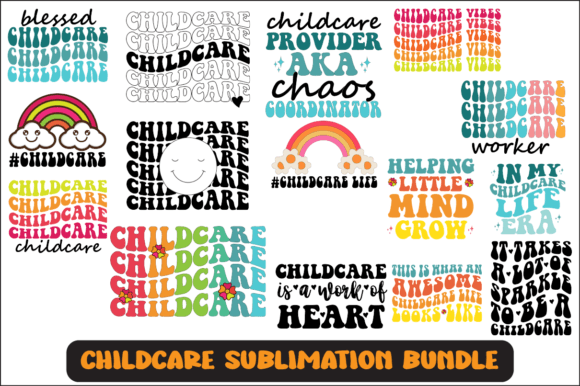 Childcare SVG Sublimation Design Bundle: Graphics for Crafts & Content