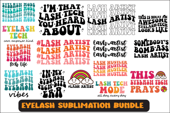 Eyelash SVG Sublimation Design Bundle: Graphics for Crafts & Branding