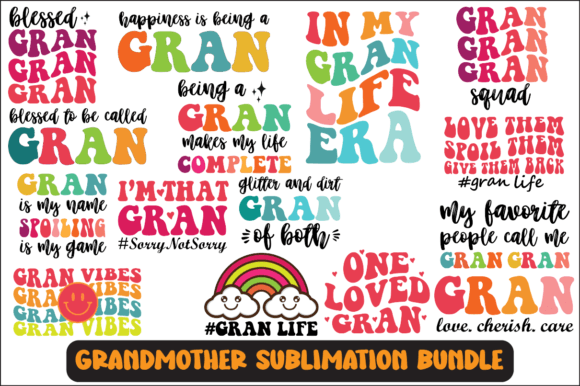 Grandma SVG Graphics Bundle for Crafts
