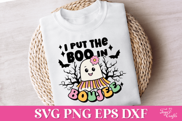 I Put the Boo in Boujee Retro Halloween Graphics