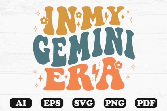 In My Gemini Era Retro Wavy SVG: Graphics for Crafts Brands