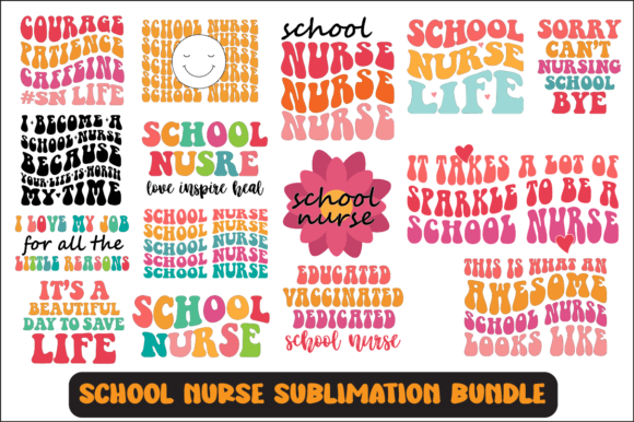 School Nurse SVG Sublimation Bundle